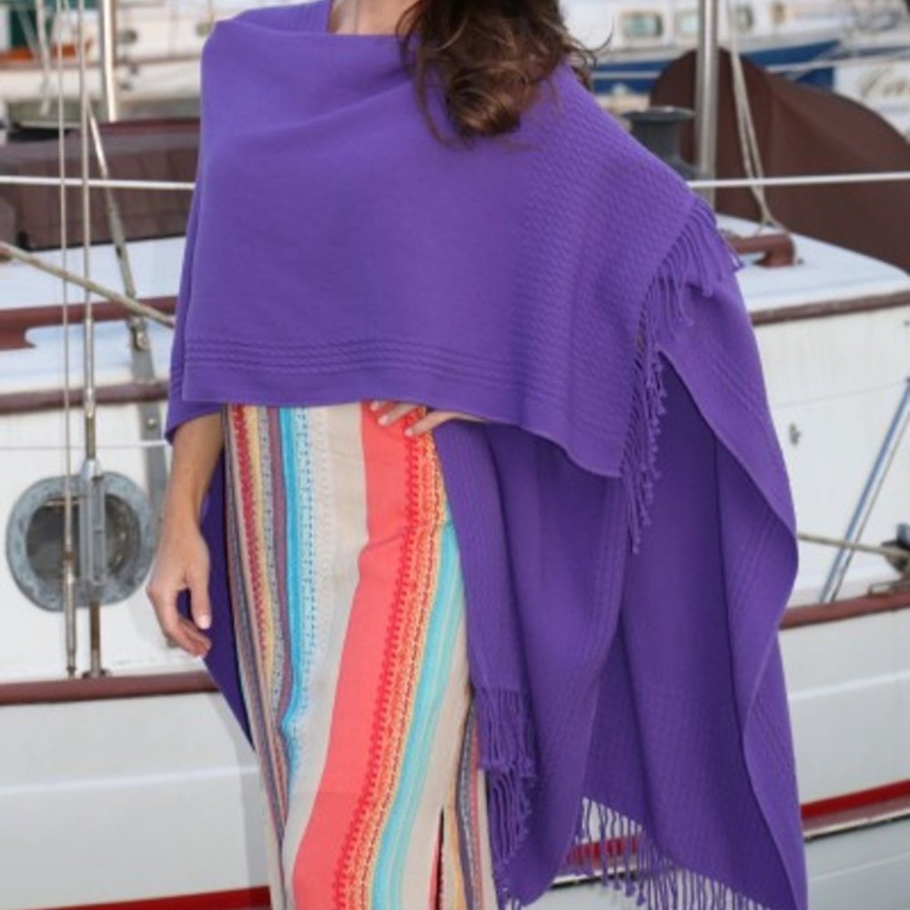 Shannie Girl Wrap Shawl with Fringe Trim